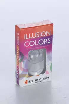 Линзы ILLUSION colors el blue GLOW контактные -2.5/14.0/8.6/2 шт