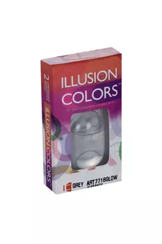 Линзы ILLUSION colors el Grey GLOW контактные -2.0/14.0/8.6 2 шт