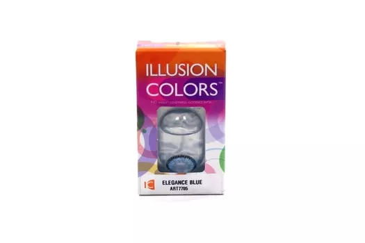 Линзы ILLUSION colors Elegance blue контактные 3 месяца -4.5/14.0/8.6/2 шт
