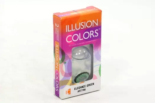 Линзы ILLUSION colors Elegance green контактные 3 месяца -1.5/14.0/8.6/2 шт