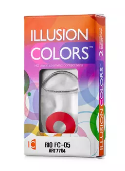 Линзы ILLUSION colors Rio FC 05 red контактные 3 месяца - 0.00/14.0/8.6/2 шт