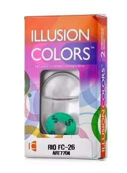 Линзы ILLUSION colors Rio FC 26 контактные 3 месяца - 0.00/14.0/8.6/2 шт