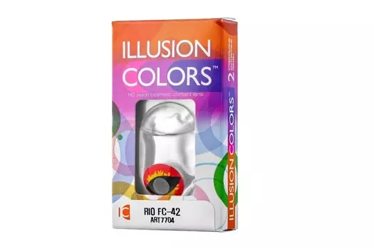 Линзы ILLUSION colors Rio FC 42 контактные 3 месяца - 0.00/14.0/8.6/2 шт