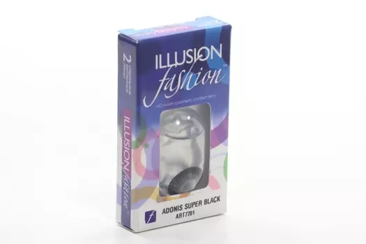Линзы ILLUSION fashion контактные черные дневные - 0.00/14.5/8.6/2 шт