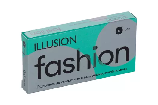 Линзы ILLUSION fashion контактные мягкие (диоптрия -2,0), 6 шт
