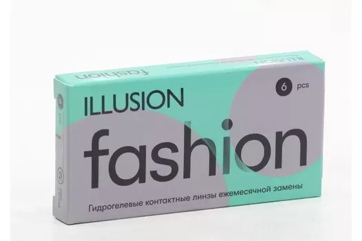 Линзы ILLUSION fashion контактные мягкие (диоптрия -3,75), 6 шт