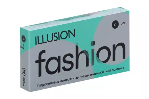 Линзы ILLUSION fashion контактные мягкие (диоптрия -3,5), 6 шт