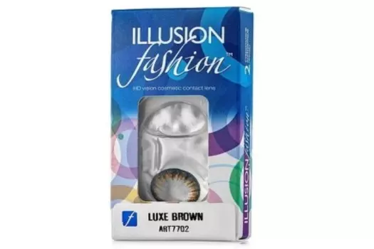 Линзы ILLUSION fashion Luxe brown контактные 1 месяц -2.0/14.5/8.6/2 шт