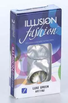 Линзы ILLUSION fashion Luxe green контактные 1 месяц -4.5/14.5/8.6 2 шт