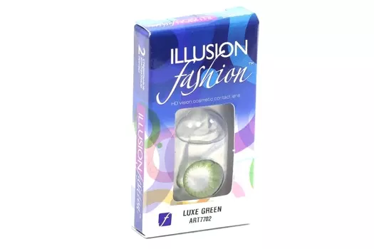 Линзы ILLUSION fashion Luxe green контактные 1 месяц, -1.5/14.5/8.6/2 шт