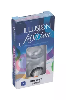 Линзы ILLUSION fashion Luxe grey контактные 1 месяц -0.0/14.5/8.6/2 шт