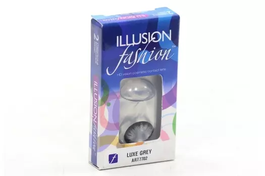 Линзы ILLUSION fashion Luxe grey контактные 1 месяц -2.5/14.5/8.6/2 шт
