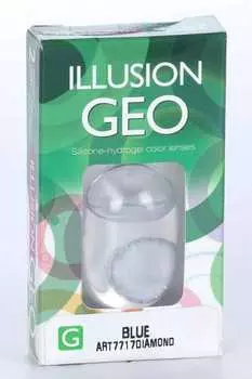 Линзы ILLUSION Geo diamand blue контактные 1 месяц -2.0/14.2/8.6/2 шт