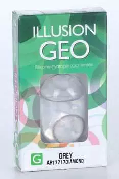 Линзы ILLUSION Geo diamand grey контактные 1 месяц -3.5/14.2/8.6/2 шт