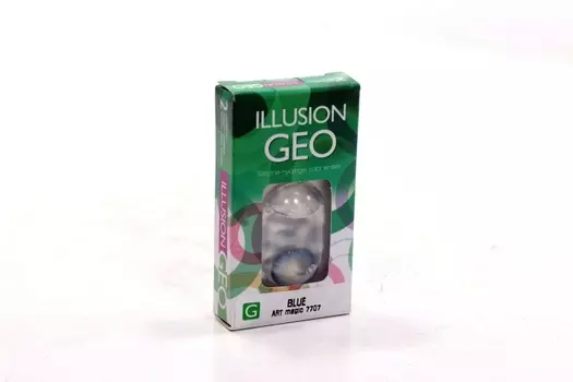 Линзы ILLUSION Geo Magic blue контактные 1 месяц -2.5/14.2/8.6/2 шт