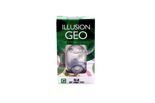 Линзы ILLUSION Geo Magic blue контактные 1 месяц -3.5/14.2/8.6 2 шт