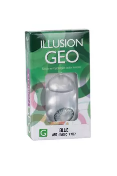 Линзы ILLUSION Geo Magic blue контактные 1 месяц -0.0/14.2/8.6/2 шт