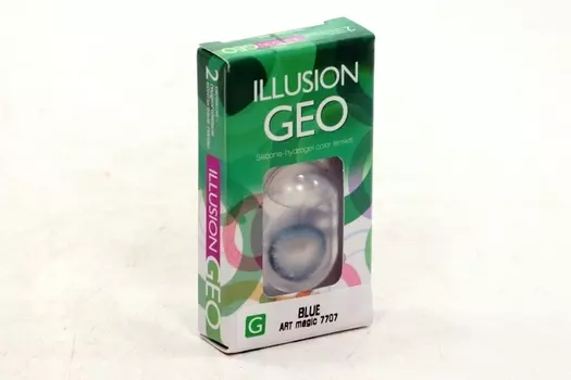 Линзы ILLUSION Geo Magic blue контактные 1 месяц -1.5/14.2/8.6/2 шт