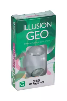 Линзы ILLUSION Geo Magic green контактные 1 месяц -4,0/14.2/8.6/2 шт