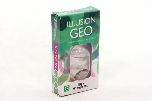 Линзы ILLUSION Geo magic greу контактные 1 месяц -4.5/14.2/8.6 2 шт