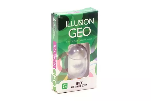 Линзы ILLUSION Geo Magic grey контактные 1 месяц -2.0/14.2/8.6, 2 шт