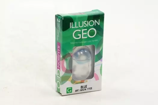 Линзы ILLUSION Geo Nature blue контактные 1 месяц -4.0/14.2/8.6 2 шт