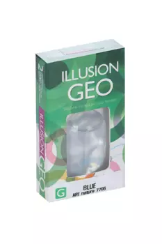 Линзы ILLUSION Geo Nature blue контактные 1 месяц -0.0/14.2/8.6/2 шт