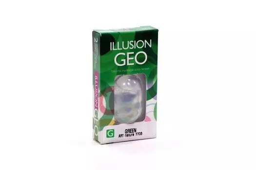 Линзы ILLUSION Geo Nature green контактные 1 месяц -4.0/14.2/8.6 2 шт