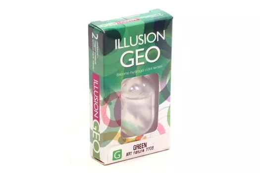Линзы ILLUSION Geo Nature green контактные 1 месяц -2.5/14.2/8.6/2 шт