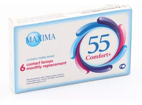 Линзы Максима 55 Комфорт плюс (диоптрия -1,25), 6 шт