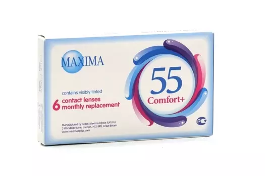 Линзы Максима 55 Комфорт плюс (диоптрия -2,25), 6 шт