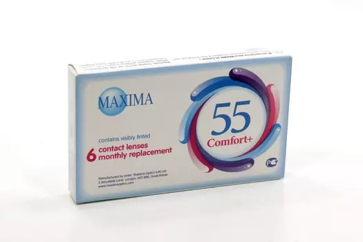 Линзы Максима 55 Комфорт плюс (диоптрия -3,0), 6 шт