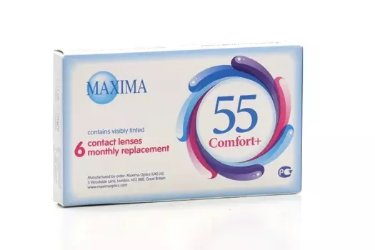 Линзы Максима 55 Комфорт плюс (диоптрия -4.50/8.6/14.2), 6 шт