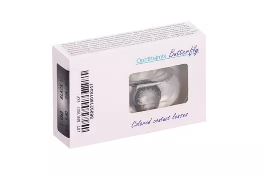 Линзы Офтальмикс Butterfly 1Т Black контактные R 8.6 (диоптрия -1,0), 2 шт
