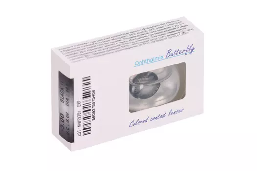 Линзы Офтальмикс Butterfly 1Т Black контактные R 8.6 (диоптрия -3,0), 2 шт