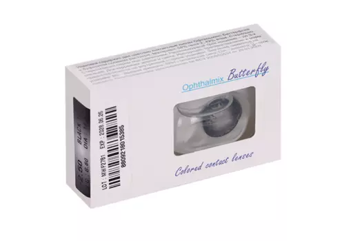 Линзы Офтальмикс Butterfly 1Т Black контактные R 8.6 (диоптрия -2,5), 2 шт