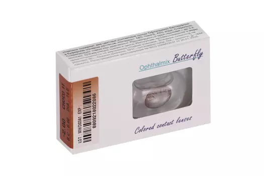 Линзы Офтальмикс Butterfly 1Т Choco контактные R 8.6 (диоптрия -2,0), 2 шт