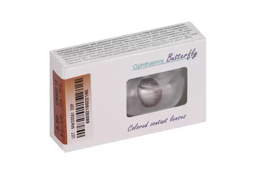 Линзы Офтальмикс Butterfly 1Т Choco контактные R 8.6 (диоптрия -5,5), 2 шт