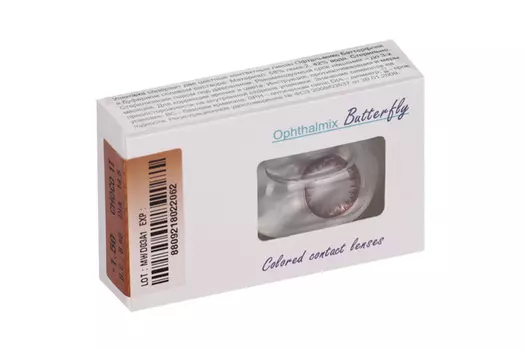Линзы Офтальмикс Butterfly 1Т Choco контактные R 8.6 (диоптрия -1,5), 2 шт