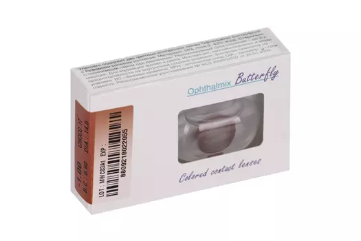 Линзы Офтальмикс Butterfly 1Т Choco контактные R 8.6 (диоптрия -1,0), 2 шт