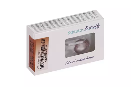 Линзы Офтальмикс Butterfly 1Т Choco контактные R 8.6 (диоптрия -6,0), 2 шт