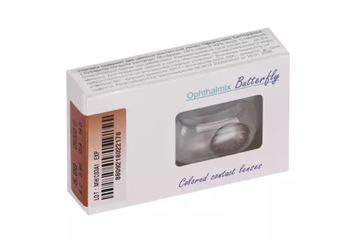 Линзы Офтальмикс Butterfly 1Т Choco контактные R 8.6 (диоптрия -5,0), 2 шт