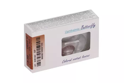Линзы Офтальмикс Butterfly 1Т Choco контактные R 8.6 (диоптрия -3,5), 2 шт