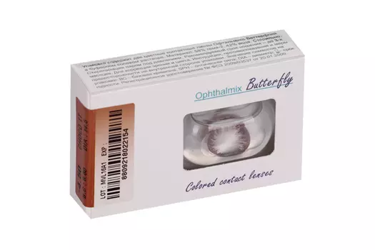 Линзы Офтальмикс Butterfly 1Т Choco контактные R 8.6 (диоптрия -4,5), 2 шт