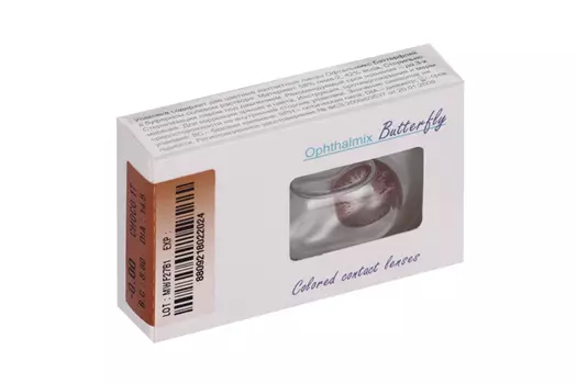 Линзы Офтальмикс Butterfly 1Т Choco контактные R 8.6 (диоптрия 0,00), 2 шт