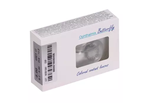 Линзы Офтальмикс Butterfly 1Т Gray/Light Gray контактные R 8.6 (диоптрия -6,0), 2 шт
