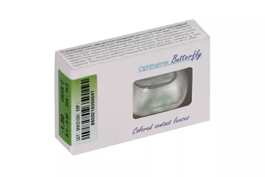 Линзы Офтальмикс Butterfly 1Т Green контактные R 8.6 (диоптрия -1,5), 2 шт