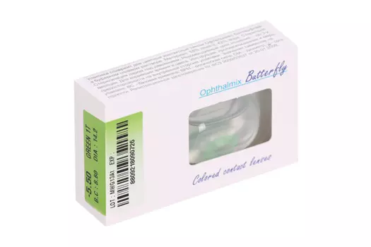 Линзы Офтальмикс Butterfly 1Т Green контактные R 8.6 (диоптрия -5,5), 2 шт