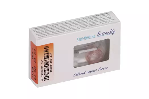 Линзы Офтальмикс Butterfly 1Т Hazel контактные R 8.6 (диоптрия -1,0), 2 шт