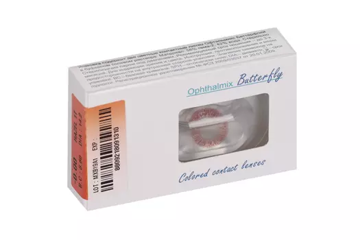 Линзы Офтальмикс Butterfly 1Т Hazel контактные R 8.6 (диоптрия 0,00), 2 шт